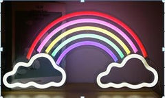 LED Creative Pendant Neon Light with Acrylic Backboard