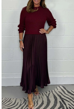 Alice Long Jumper with Pleated Skirt Dress (One Set)