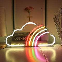 LED Creative Pendant Neon Light with Acrylic Backboard