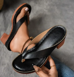 Women's Solid Color Chunky Heel Sandals (One Pair)