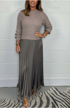 Alice Long Jumper with Pleated Skirt Dress (One Set)