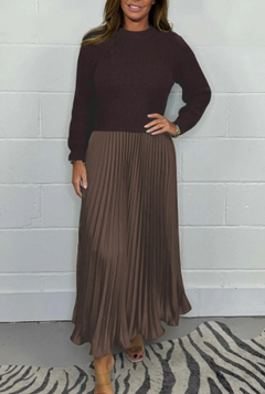 Alice Long Jumper with Pleated Skirt Dress (One Set)