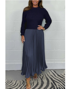 Alice Long Jumper with Pleated Skirt Dress (One Set)