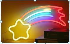 LED Creative Pendant Neon Light with Acrylic Backboard