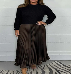 Alice Long Jumper with Pleated Skirt Dress (One Set)